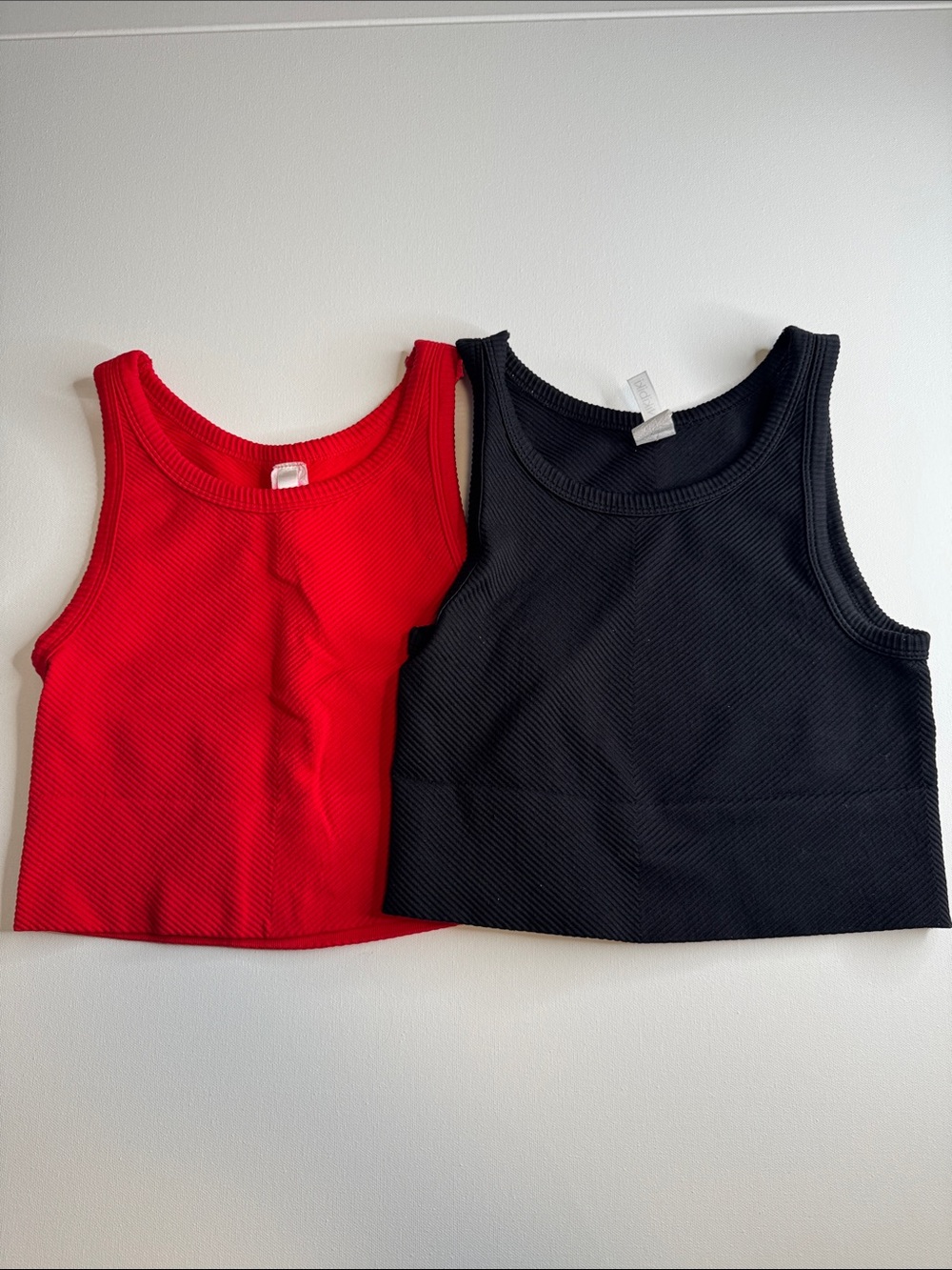 Nikibiki Red and Black Ribbed Womens Tank Tops - 2-Pack